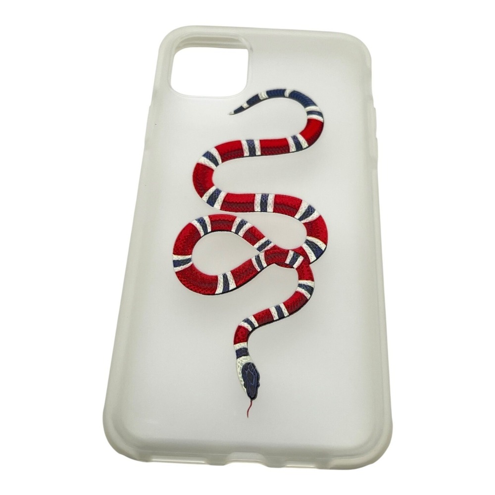 IP 11 Pro Max Semi Transparent Protective Case With Embossed Snake Design Soft